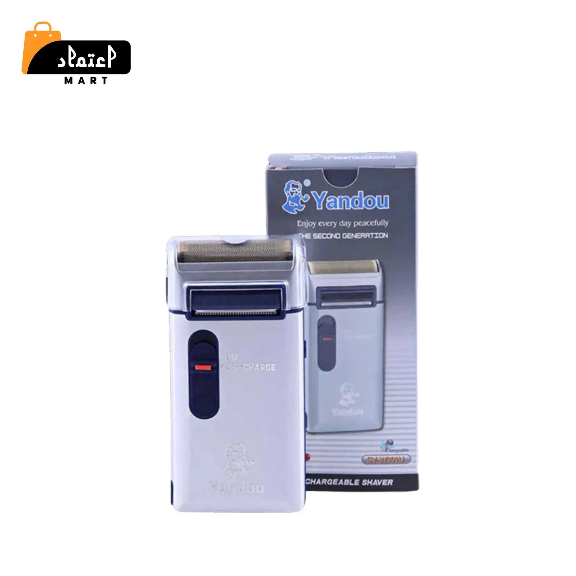 Yandou Electric Shaver : Rechargeable Silver Razor for Men