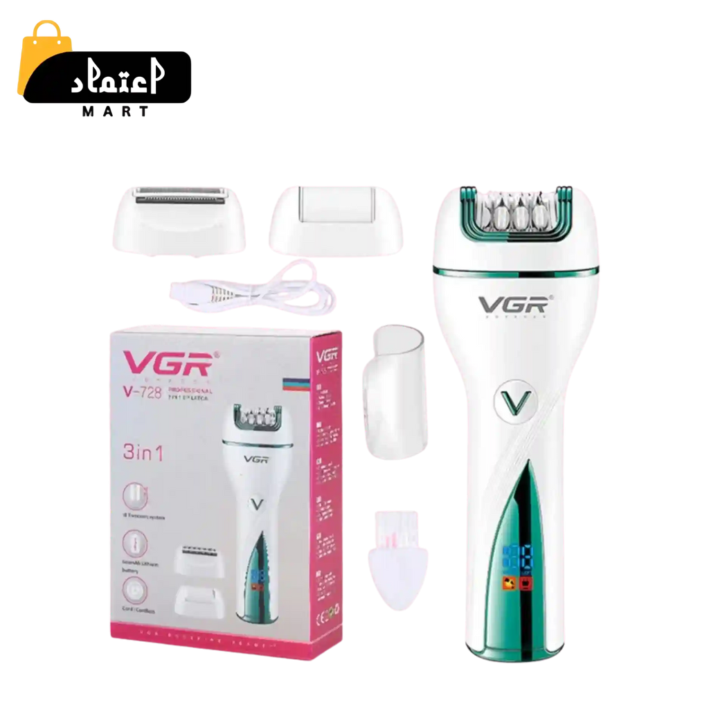 VGR V-728 3-in-1 Epilator Shaver for Women