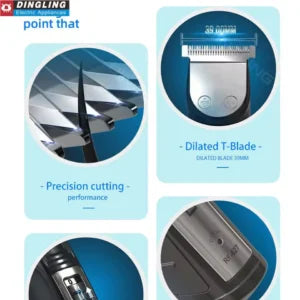 Dingling RF-627 Electric Hair Clipper | USB Rechargeable Trimme