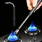 USB 360° Flexible Arc Lighter with LED Display – Windproof