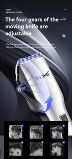 Kemei KM-6050 Cordless Hair Clipper – Beard & Hair Trimmer
