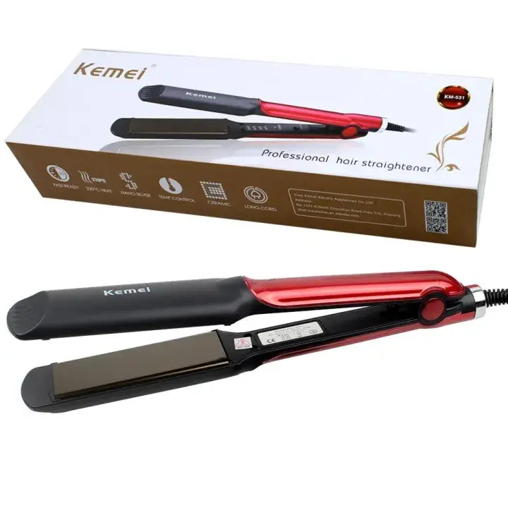 Kemei KM-531 Hair Straightener – Wet & Dry Use