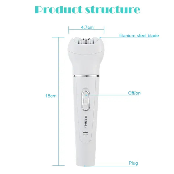 Kemei KM-2199 Multifunction 5-in-1 Ladies Epilator Shaver