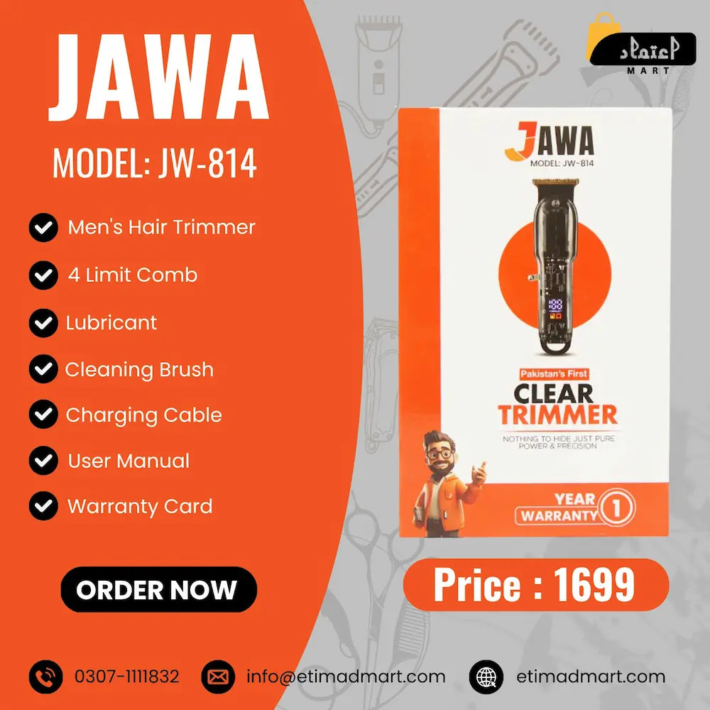 Jawa JW-814 First Transparent Hair & Beard Trimmer