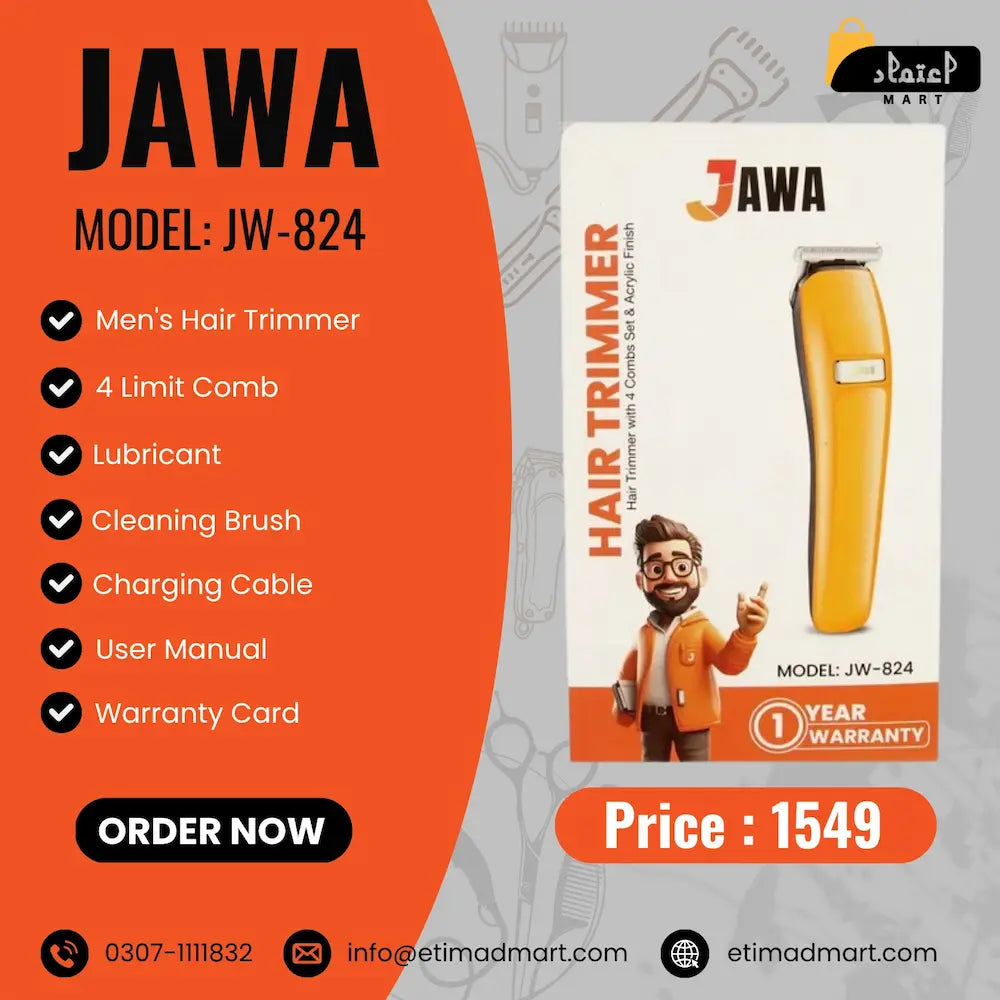 Jawa 824 Trimmer – Zero Gap Cutting Pro Barber Tool for Men