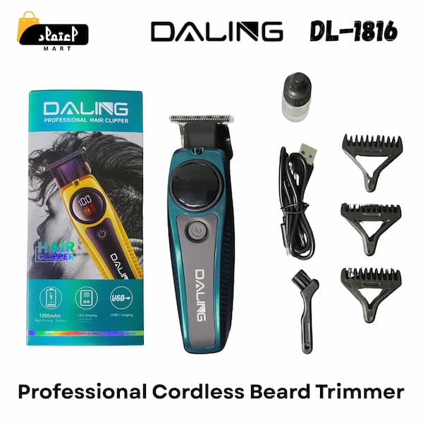 Daling 1816 Trimmer for Men – Professional Cordless Beard
