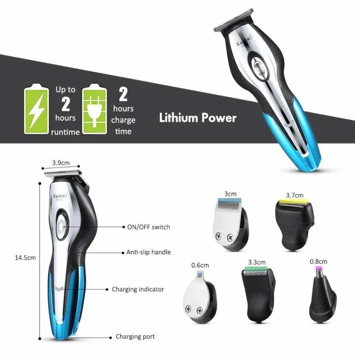 Kemei KM-5031 11-in-1 Grooming Kit | Perfect for All Your Grooming Needs