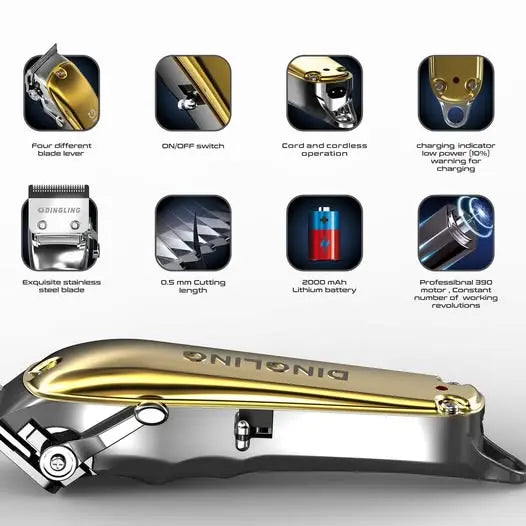 Dingling RF-1981 Cordless Hair Clipper for Men