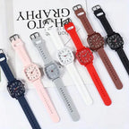 Square Silicone Quartz Korean Watch for Girls & Women