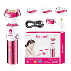 Kemei KM-2192 6-in-1 Multifunction Shaver Epilator Kit
