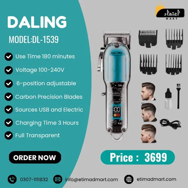 DALING 1539 Electric Hair Shaver & trimmer for Men