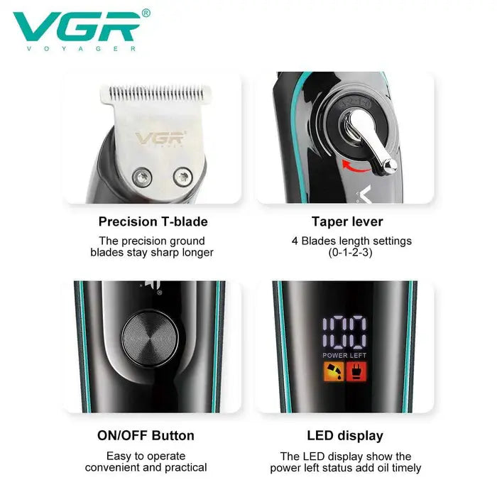 VGR V 075 Professional Beard & Hair Trimmer for Men