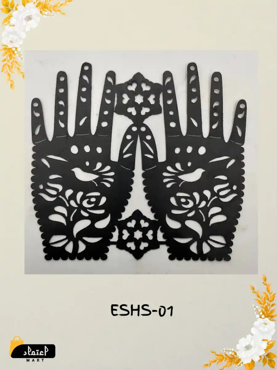 Unique Small Hand Henna Stencil Designs for Kids