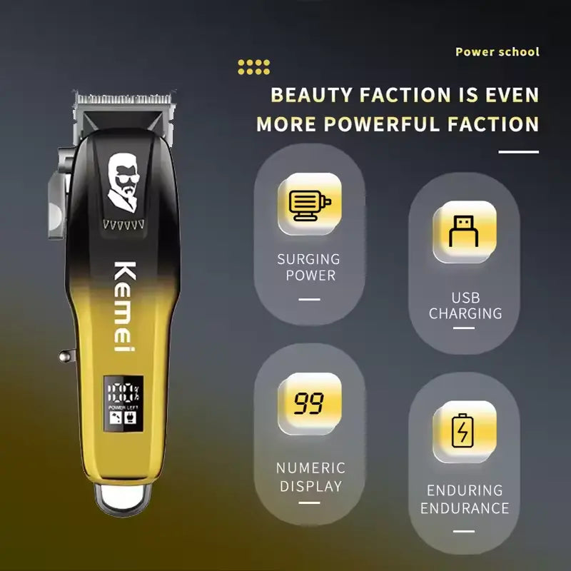Kemei KM-PG709A Rechargeable Hair Clipper & Trimmer