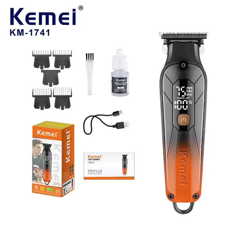 Kemei KM-1741 Cordless Hair Trimmer for Men & Barbers