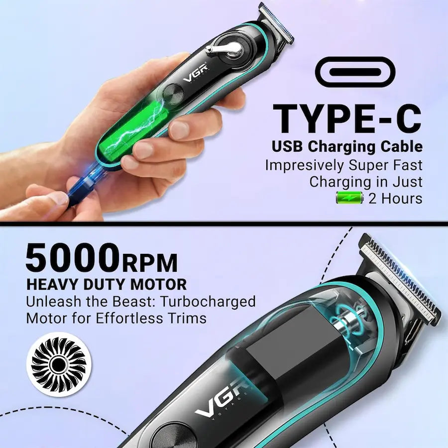VGR V 075 Professional Beard & Hair Trimmer for Men