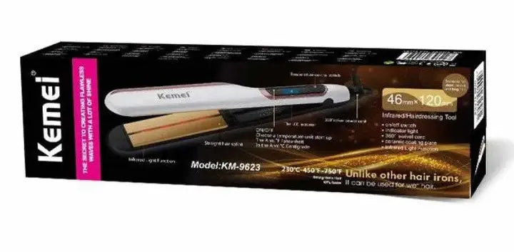 Kemei KM-9623 Hair Straightener – Wet/Dry Use