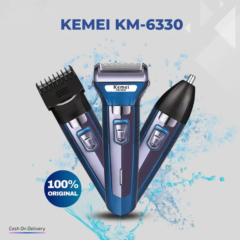 Kemei KM-6330 3-in-1 Grooming Kit for Men – Free Shipping