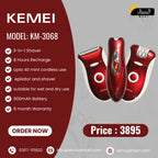 Kemei KM-3068 3-in-1 Ladies Epilator-Shaver Kit