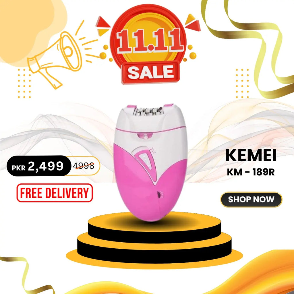 Kemei KM-189A Rechargeable Electric Epilator for Women