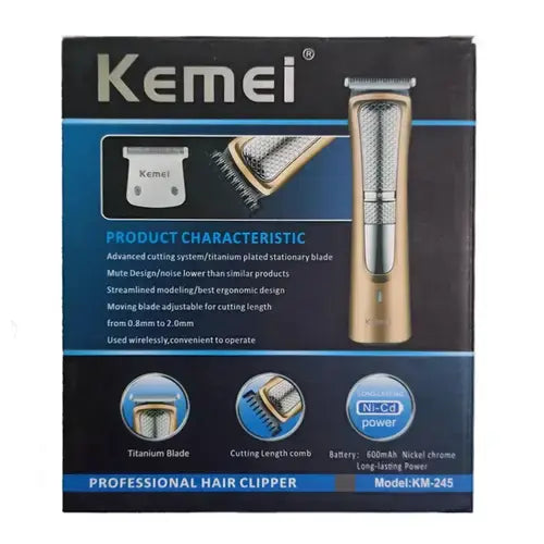 KM-245 Professional Hair Trimmer for Precise Grooming