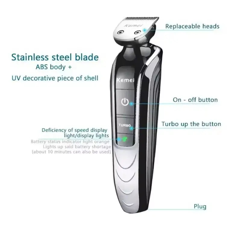Kemei KM-1832 5-in-1 Full Care Grooming Kit for Men