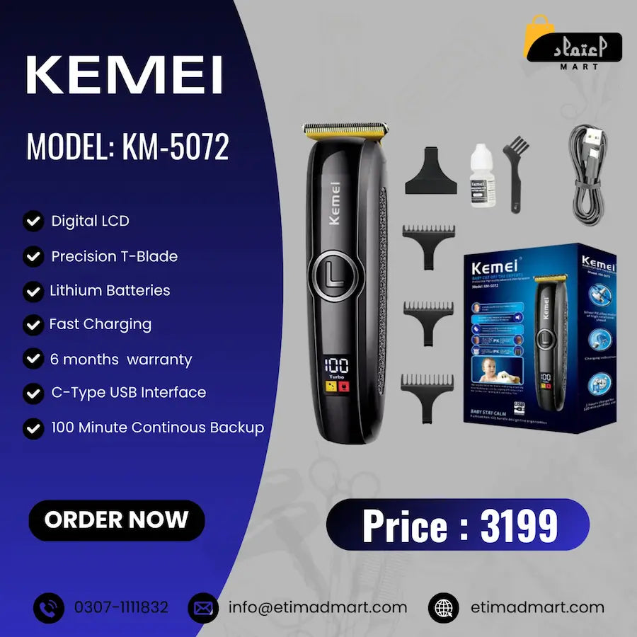 Kemei KM-5072 Professional Hair Trimmer  for Men