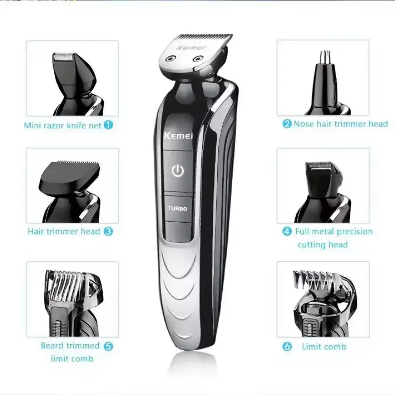 Kemei KM-1832 5-in-1 Full Care Grooming Kit for Men