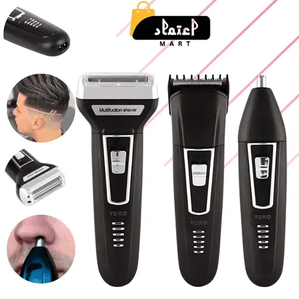 Kemei KM 6558 3-in-1 Electric Hair Clipper and Grooming Kit
