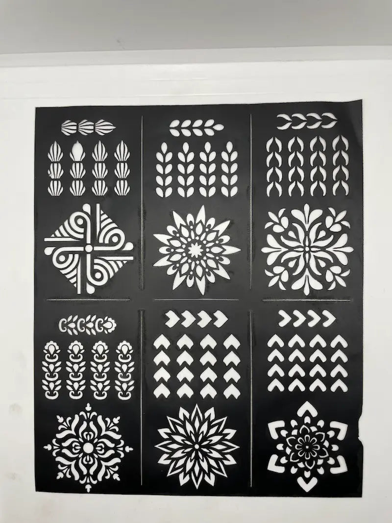 Arabic Tikki Reusable Henna Finger & Body Art Stencils