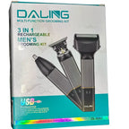 DALING DL-9267 3-in-1 Cordless Hair Trimmer & Shaver