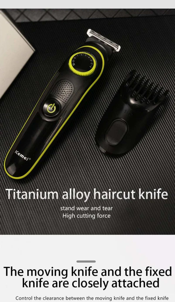 Kemei KM-696 – Ultimate 5 in 1 Grooming Kit | Beard, Hair & Body Trimmer
