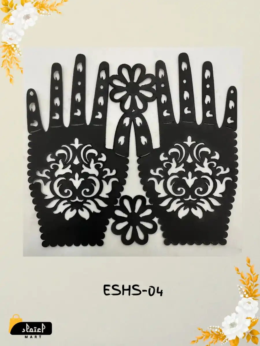 Unique Small Hand Henna Stencil Designs for Kids