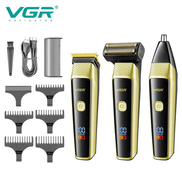 VGR V-366 3 in 1 cordless Beard shaver for Men