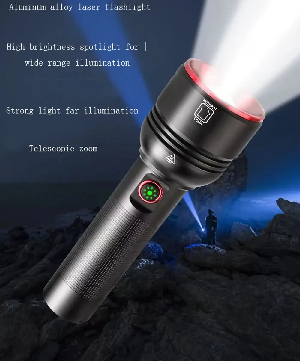 2208 Rechargeable Torch – Ultra-Bright LED Flashlight with Zoom
