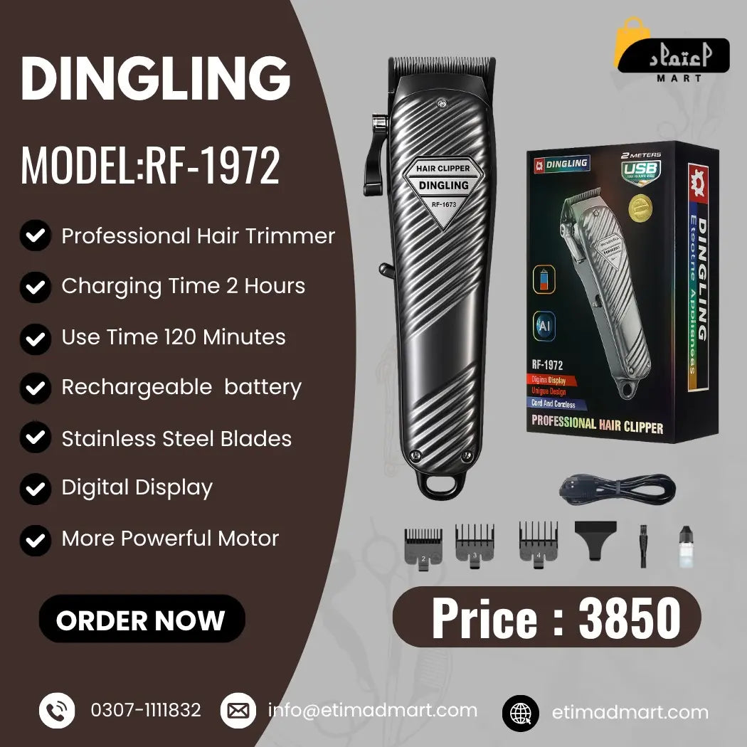 Dingling RF-1972 Cordless Hair Clipper in Pakistan
