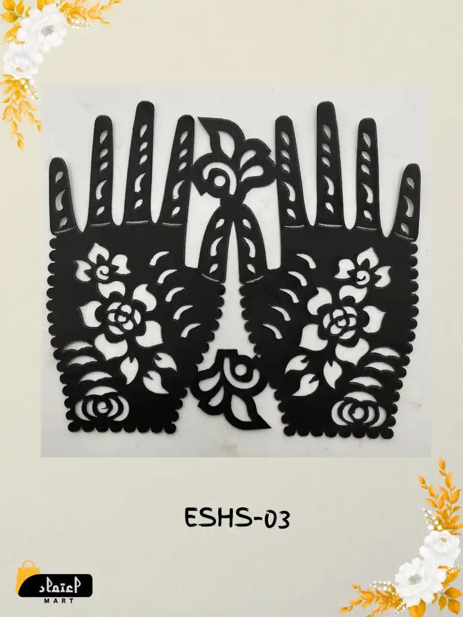 Unique Small Hand Henna Stencil Designs for Kids