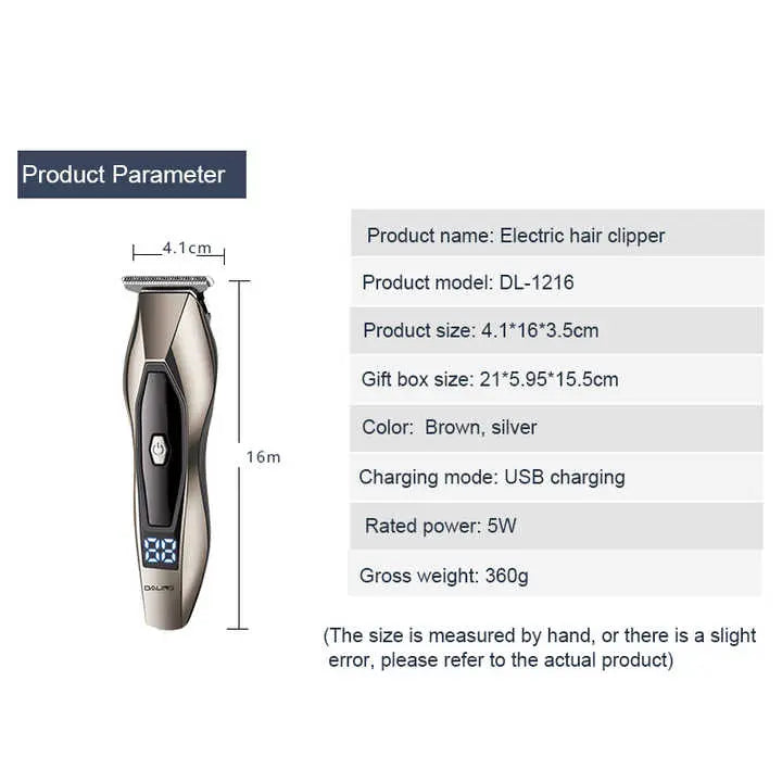 DALING DL-1216 Electric Hair Trimmer – Cordless & Rechargeable