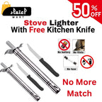 Pack of 2 Premium Stove Lighters with Free Kitchen Knives