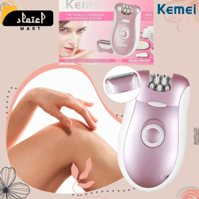 Kemei KM-2068 2-in-1 Shaver & Epilator | Versatile Hair Removal for Smooth Skin