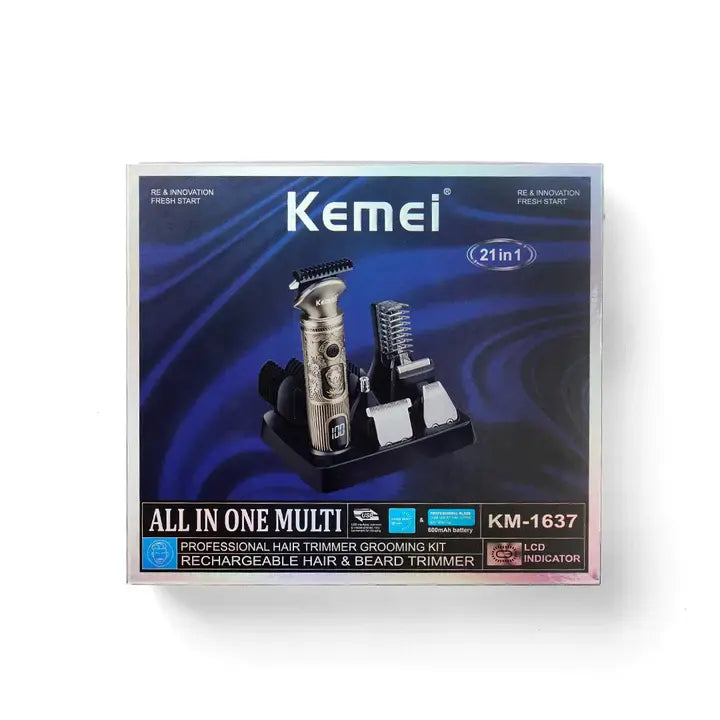 Kemei KM-1637 Digital 21-in-1 All-Purpose Grooming Kit