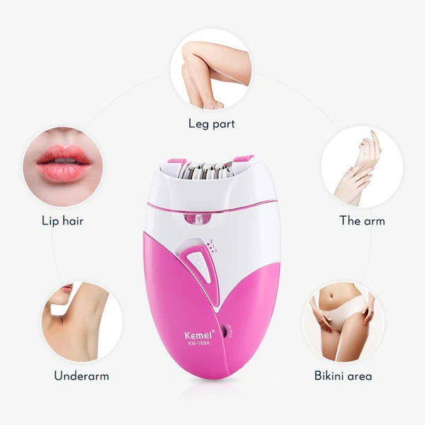Kemei KM-189A Rechargeable Electric Epilator for Women