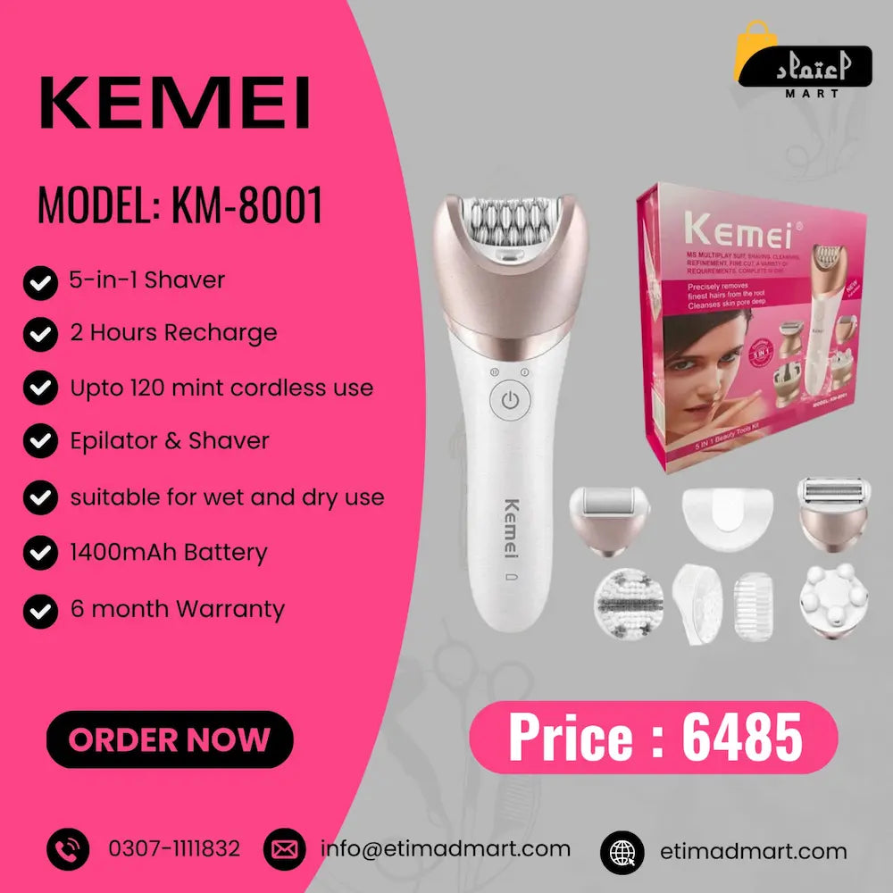 Kemei KM-8001 5-in-1 Women’s Grooming Kit