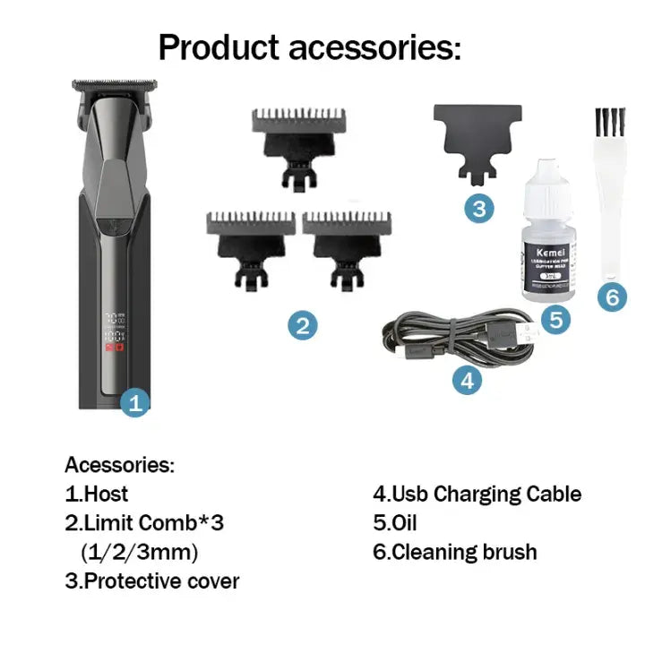 Kemei KM-282 Men’s Cordless Hair & Beard Trimmer