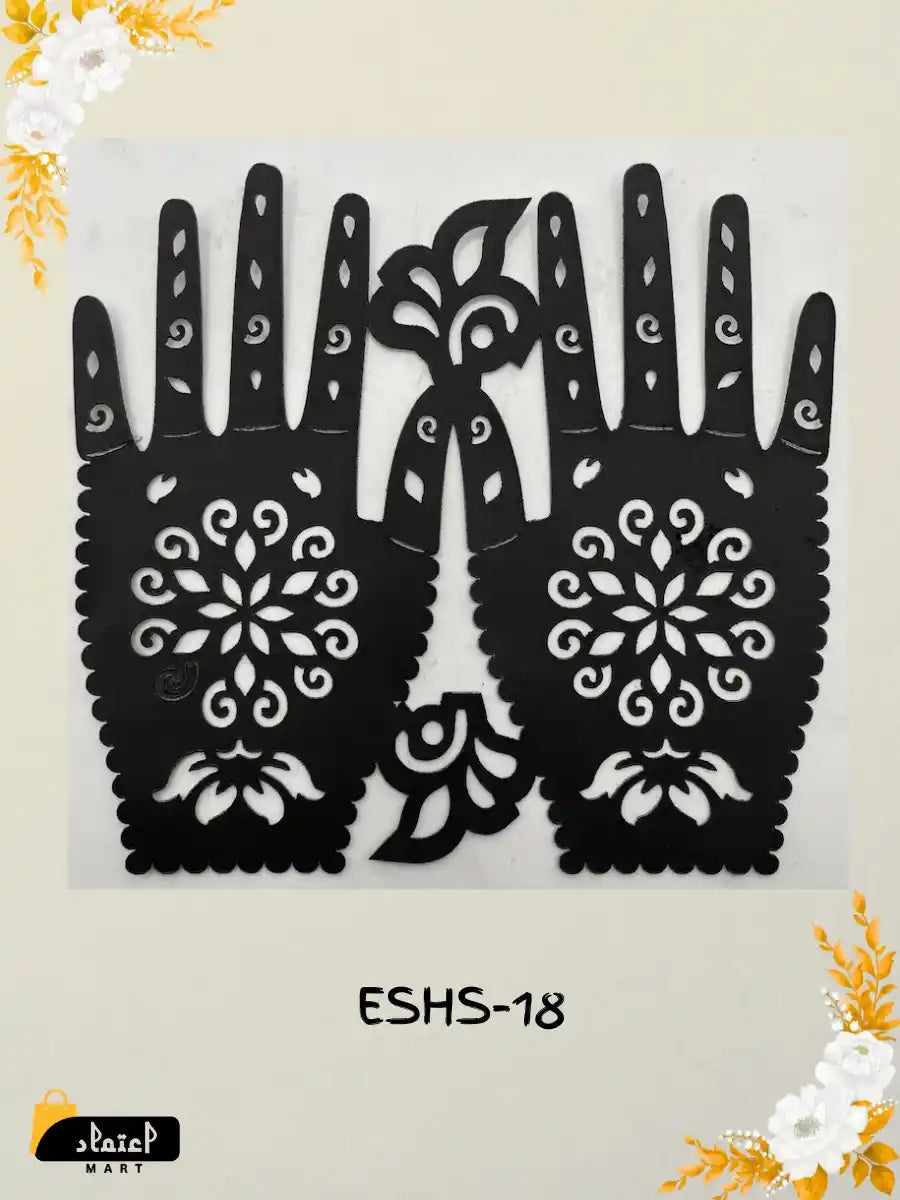 Unique Small Hand Henna Stencil Designs for Kids