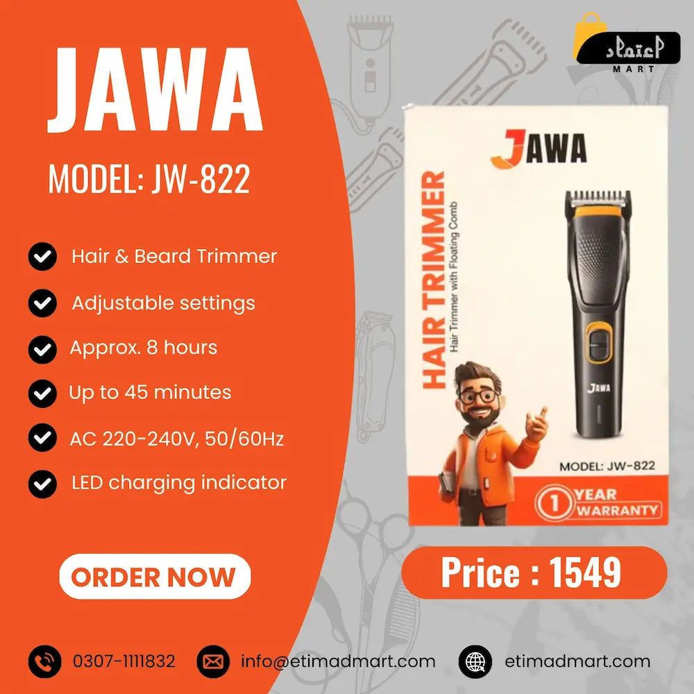 Jawa 822 Trimmer – Professional Zero Gap Hair Clipper
