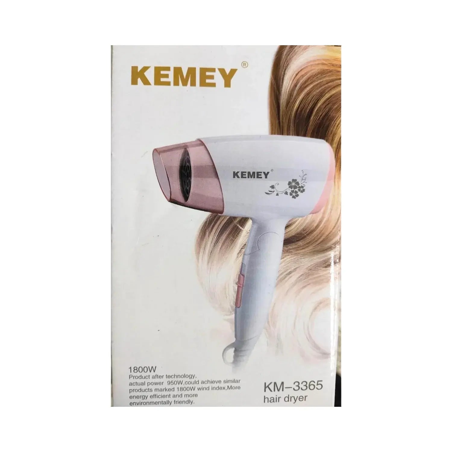 Kemei KM-3365 Hair Dryer with Three Heat Settings
