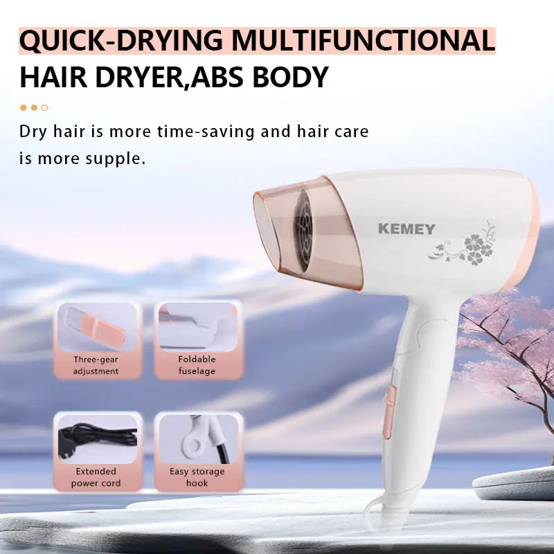 Kemei KM-3365 Hair Dryer with Three Heat Settings