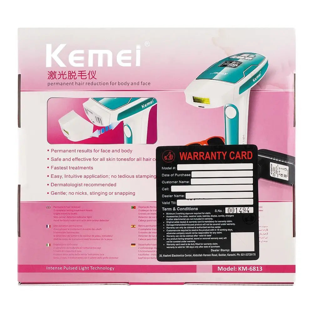 Kemei KM-6813 Permanent Laser IPL Hair Removal Machine