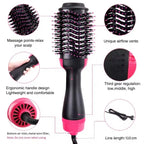 One Step Hot Air Brush - 3 in 1 Hair Dryer, Straightener & Curler